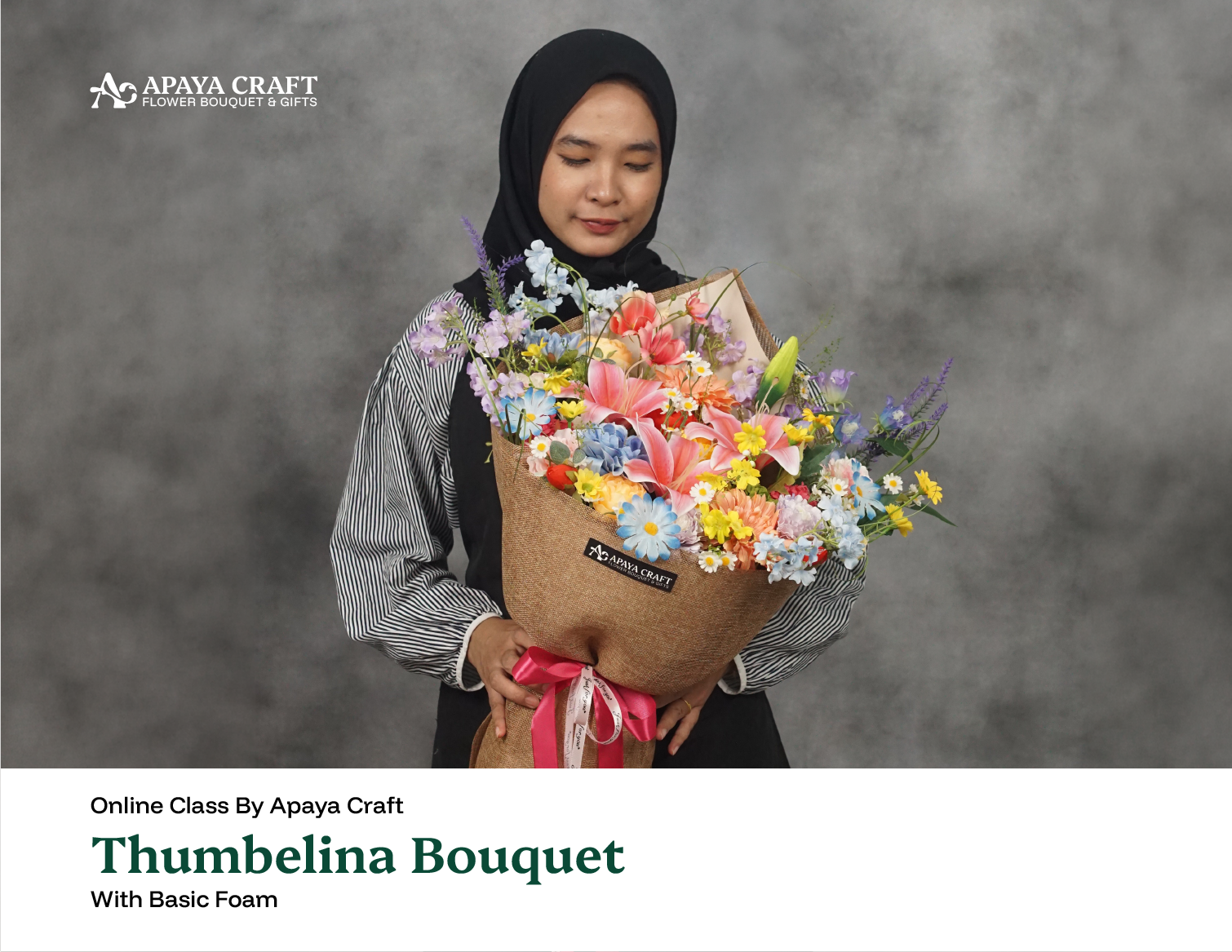 kelas buket bunga thumbelina