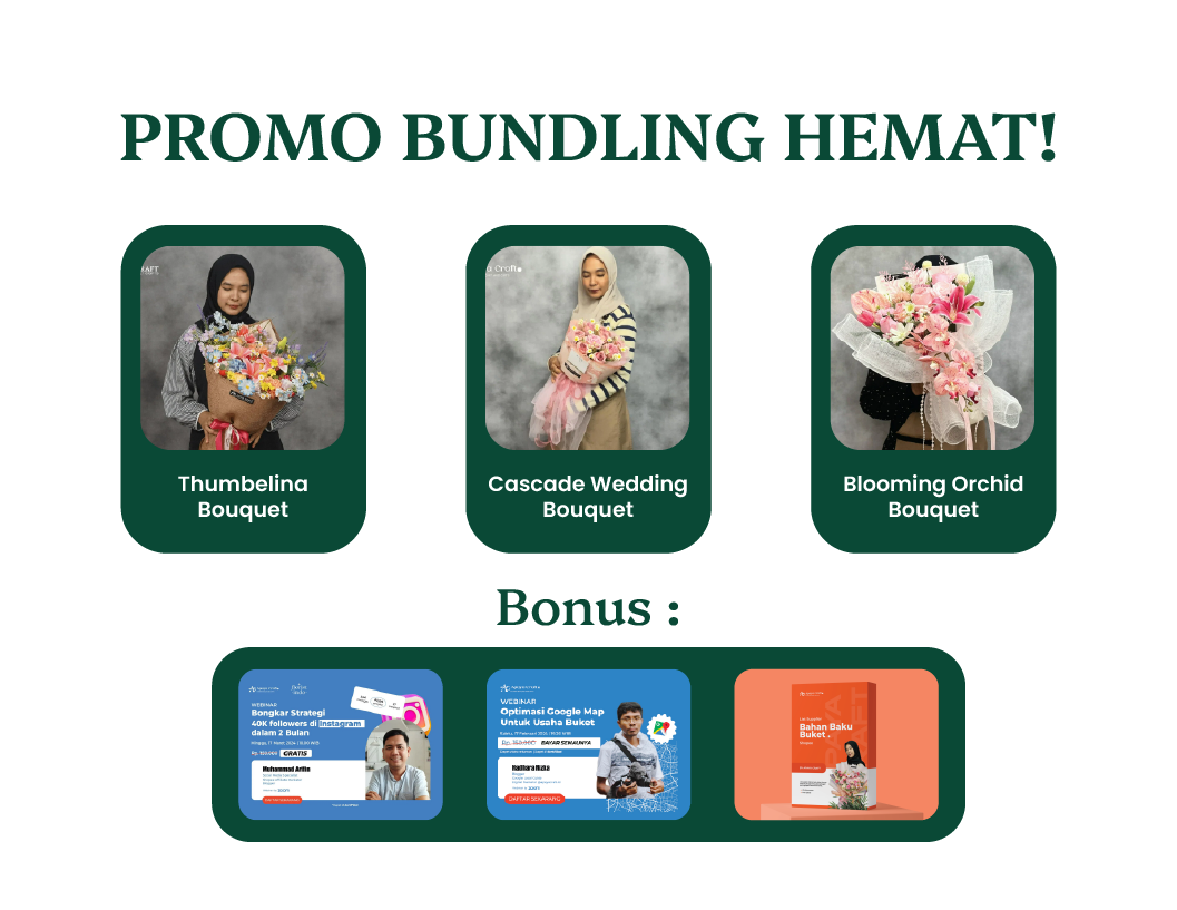 kelas buket bunga